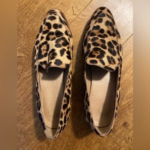 Madewell The Frances Loafers in Leopard Calf Hair Size 7.5 VGUC